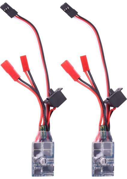 2x Rc Esc 10A Freni Olmadan Rc Araç Teknesi Için Fırçalanmış Motor Hız Kontrolörü (Yurt Dışından)