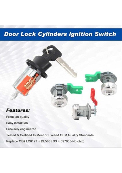 Kontak Anahtarı Silindir Kapısı Kilit Silindir Ford Explorer Sport TRAC/F250/F250/F350 LC6177 DL5885 322347 597638 (Yurt Dışından) fırsatları