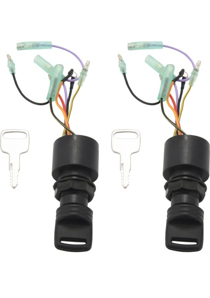 2x 87-17009A5 Tekne Motoru Ateşleme Anahtar Anahtarı Merkür Dıştan Takma Motorlar 3 Pozisyon Off Star-Start (Yurt Dışından)