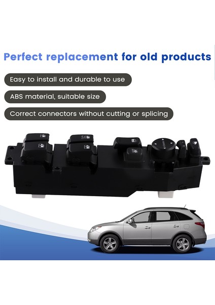 Hyundai Veracruz 2007 -2012 Güç Penceresi Anahtarı Sürücü Yan Güç Penceresi Ana Kontrol Anahtarı 93570-3J000WK (Yurt Dışından) indirimleri
