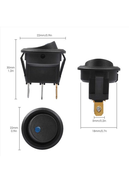 15PC 12V 20A Rocker Toggle LED Switch Mavi Işık Spst Off Boots Için Kontrol Araçları Araçlar Rackıng Araçlar Ofrop Araçları (Yurt Dışından) modelleri