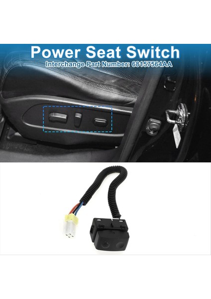 Güç Koltuk Anahtarı Değiştirme 68157564AA Dodge Ram 1500 2500 3500 Araba Ayarla Tasarlama Rekliner Anahtarı Aksesuarları (Yurt Dışından) modelleri