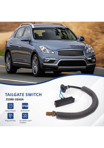 Taggate Switch Bagaj Serbest Bırakma Anahtarı 253801BA0A Infiniti EX35 2008-2013 QX50 2014-2020 Liftgate Switch Accesseoies (Yurt Dışından) fırsatları