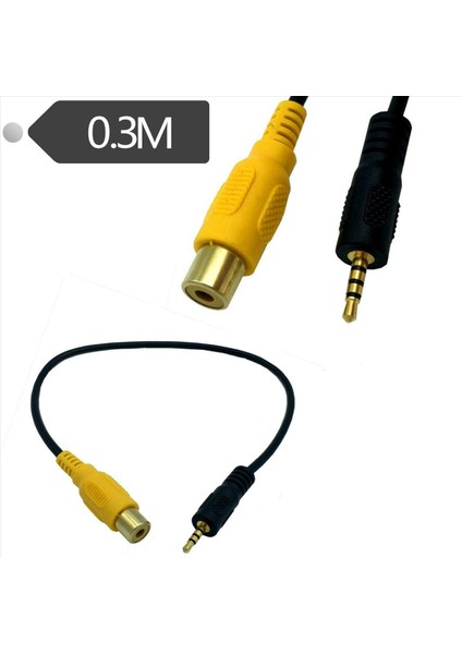 2x Rca Ila 2 5mm Av-Intol-In Kablolu Araba Arka Görünüm Kamera-Gps 2 5mm 0 3m (Yurt Dışından) fırsatları