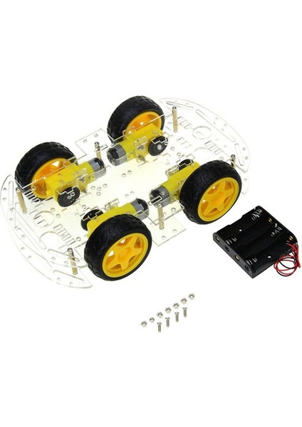 Akıllı Robot Montaj Araç Kiti Dıy Kit Robot Akrilik Araba Temel Araba Öğrenme Programlama Kiti (Yurt Dışından)