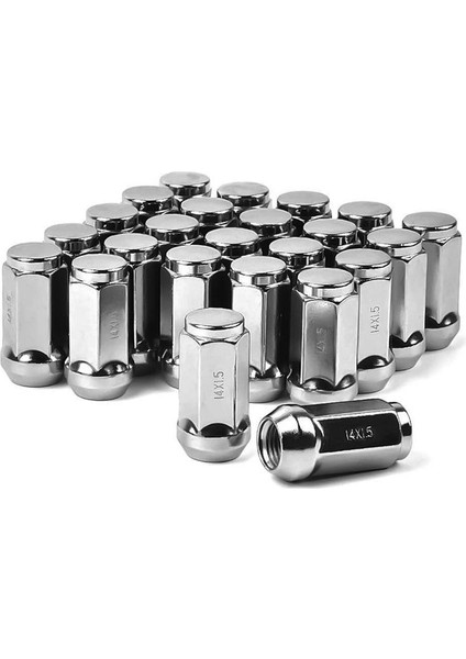 24PCS Araba Pabuçu Somunları M14X1 5 Iplik Koni Koltuk Araba Tekerlek Fıstığı Ford Silverado Gmc 1999-2019 (Yurt Dışından) fiyatları