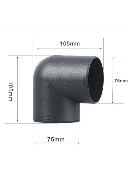 2x 75MM Araba Isıtıcı Kanal Borusu Hava Havalandırma Çıkışı L Şekil Dirsek Bükülme Boru Egzoz Konnektörü Webasto Eberspaecher (Yurt Dışından) fırsatları