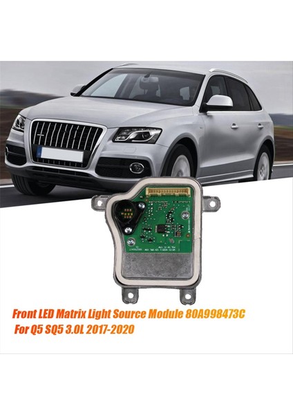 1paır Ön Far LED Moule Audi Q5 Sq5 2017-2020 Drl Angel Göz Işık Kaynağı Moule 80A998473C 80A998474C (Yurt Dışından) modelleri