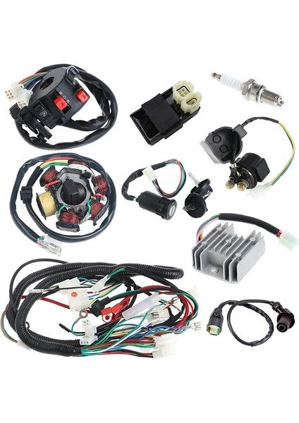 Gy6 150CC Atv Quad Buggy Için Tam Elektrik Kablo Demeti Cdı Bobini (Yurt Dışından)