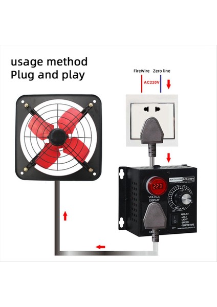 4000W Voltaj Regülatörü Taşınabilir Hız Ayarlanabilir Voltaj Regülatörü Kompakt Değişken Voltaj Kontrolörü Abd Fişi (Yurt Dışından) indirimleri