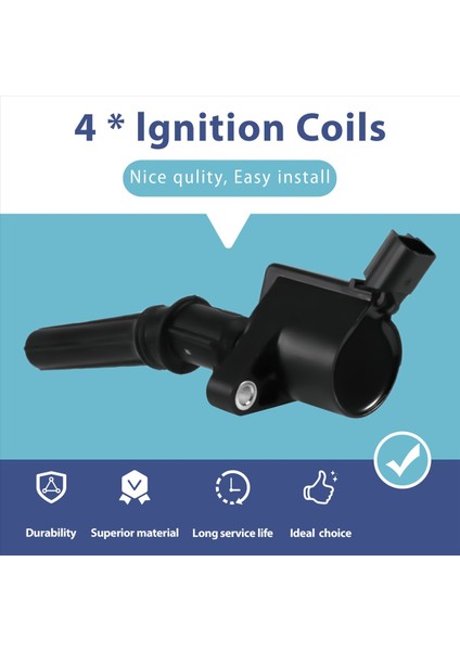 4pcs Ateşleme Bobinleri Ford F150 Için DG508 4 6 5 4l DG-508 Ateşleme Bobini 3W7Z12029AA 8W7E-12A366-AA (Yurt Dışından) indirimleri