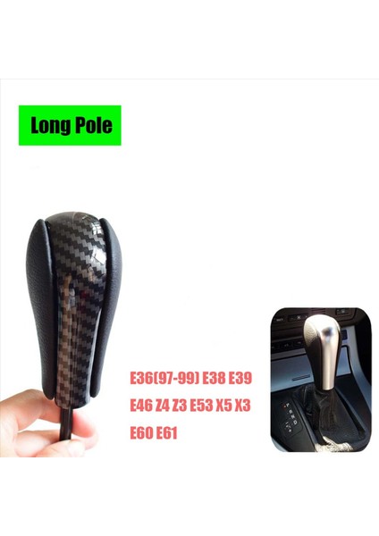 2x Karbon Fiber Araç Dişli Vardiyası Düğmesi Bmw E36 E38 E39 E46 Z4 Z3 E53 X5 X3 E60 E61 Uzun Kol Kaynatıcısı (Yurt Dışından) fırsatları