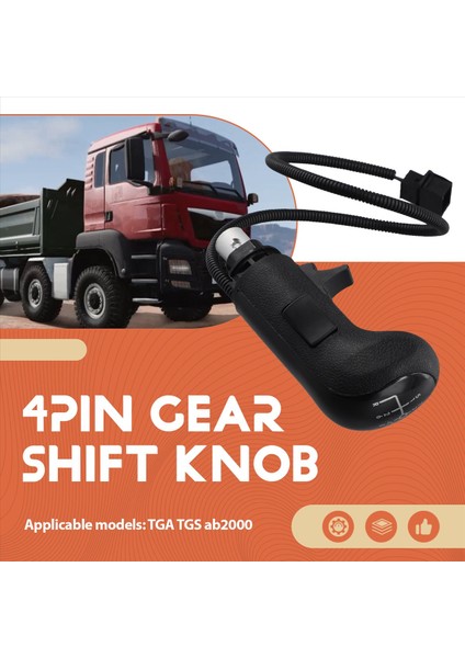 4pin Araba Kamyon Vardiya Knob Dişli Düğmesi Adam Tga Tgs AB2000 81326200095 81326200110 (Yurt Dışından) fırsatları