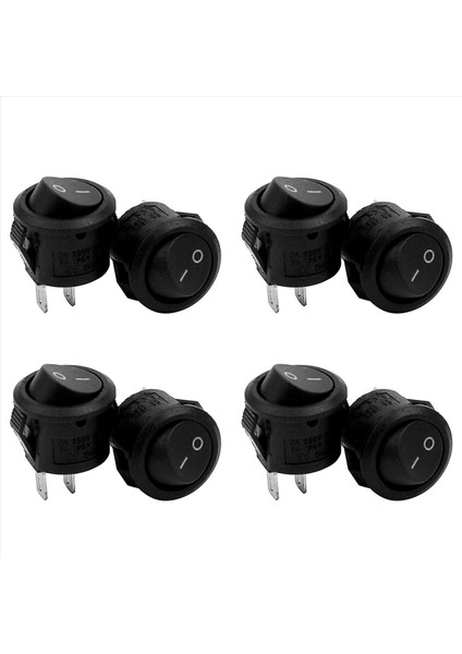 8x Aç/kapalı Kendi Keltirme Pres Düğmeleri Rocker Switch Araba Otomatik Tekne Siyah Için Geçiş (Yurt Dışından)