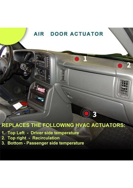 Chevrolet Silverado Gmc Için Hvac Klima Isıtıcı Karışım Kapısı Aktüatörü Sierra Yukon Cadillac 16163982 52402598 604-106 (Yurt Dışından) indirimleri