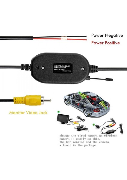 Araç Yedek Kamera/ön Araba Kamerası Için 12V 2 4ghz Araba Kablosuz Verici ve Alıcı (Yurt Dışından) modelleri