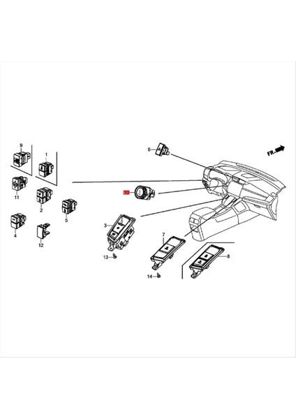 Araba Başlat Switch Kontak Düğmesi 35881 Honda Civic Cr-V Accord Odyssey Için 2016-2023 Starter Durdurma Düğmesine (Yurt Dışından)