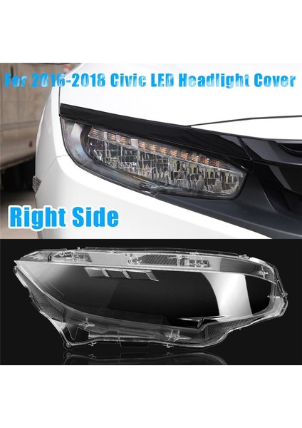 1paır Farlıght Lens Kapak 2017 2017 2018 2019 Honda Civic Head Light Lamb Lens Lambası Gölge Otomatik Işık Kapak Kabuğu (Yurt Dışından) fiyatları