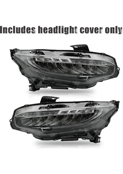 1paır Farlıght Lens Kapak 2017 2017 2018 2019 Honda Civic Head Light Lamb Lens Lambası Gölge Otomatik Işık Kapak Kabuğu (Yurt Dışından) fırsatları