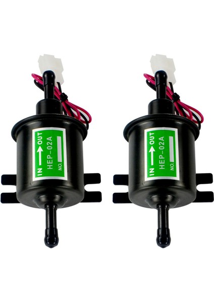 2x Evrensel 12V Ağır Hizmetli Elektrikli Yakıt Pompası Metal Katı Petrol Sıralı Yakıt Pompası Benzin Transfer Pompası 12 Volt (Yurt Dışından)