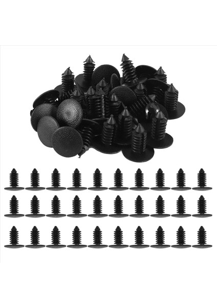 30PCS 9mm x 8mm Delikli Plastik Araba Çamurluk Köknar Ağacı Klips Perçinleri Tutucu (Yurt Dışından)
