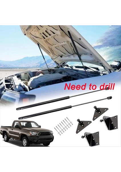 Toyota Tacoma 2005-2014 Için 2pcs Ön Hood Asansör Destek Yardımı Hidrolik Çubuk Struts (Yurt Dışından) fiyatları