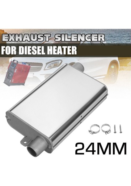 24MM Muffler Yükseltilmiş Kelepçe Braket Araç Air -Desiel Park Egzici Egzoz Borusu Webasto Eberspacher Gümüş (Yurt Dışından) fırsatları
