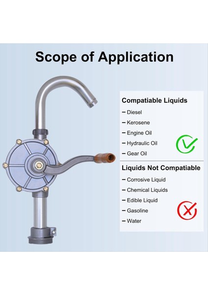 15 Ila 55 Galon Davul Pompası Yükseltilmiş Tüm Alüminyum Yağ Transfer Namlu Pompası Dizel Için El Yakıt Pompaları Hidrolik Sıvı (Yurt Dışından) modelleri