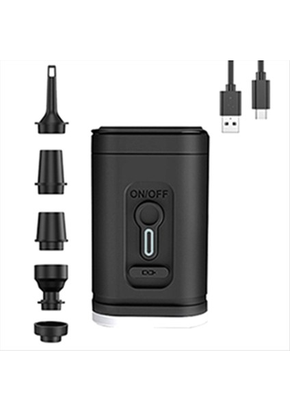 Işıklı Elektrikli Hava Pompası Kablosuz Hava Kompresörü USB Şarj Şarjı Şarjı/dış Mekan Kampı Için Kirpik Pompalar -A (Yurt Dışından)