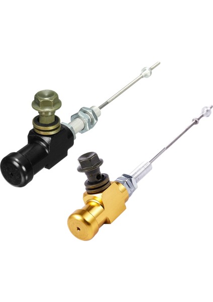 2pcs Motosiklet Hidrolik Debriyaj Ana Silindir Çubuk Fren Pompası M10X1 25MM Alüminyum - Siyah ve Altın (Yurt Dışından)