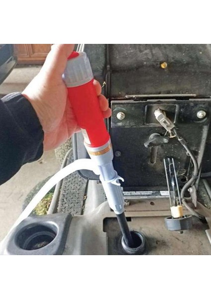 Otomatik Araç Yakıt Gaz Transfer Emme Pompaları Taşınabilir Açık Handheld Pompa Su Yağ Gaz Araçları Benzin Pompası Kırmızı (Yurt Dışından)