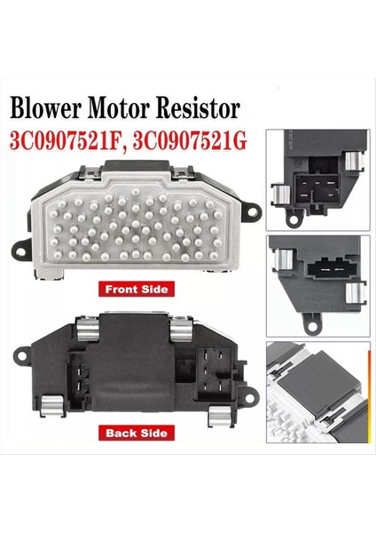 3C0907521F Yeni Klima Fan Fan Blower Motor Direnç Audi A3 Q7 Tt Vw Jetta Passat cc (Yurt Dışından) modelleri
