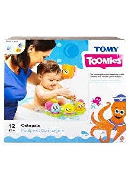 Banyo Arkadaşı Ahtapotlar Eğlenceli Tasarım 0-24 Ay Kız ve Erkek Çocuklar İçin