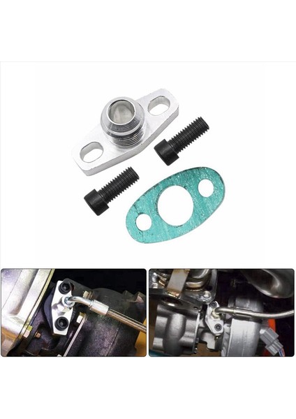3x AN10 Turbo Yağ Dönüşü Drenaj Flanşı Adaptör Kiti GT28 GT28 GT30 GT35 T25 M8X1 25MM Cıvatalar Gümüş (Yurt Dışından) modelleri