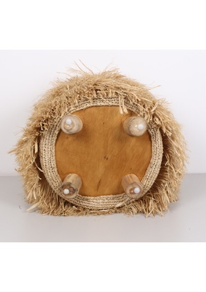 Mylamp Rafya Saçaklı Puf 45X48 cm