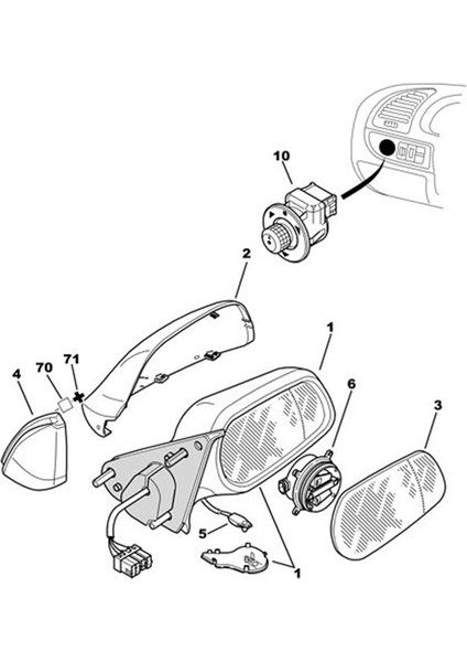 Citroen Xsara Picassona Için 1 Adet Ayna Yönü Ayar Anahtarı 655424 (Yurt Dışından) fiyatları