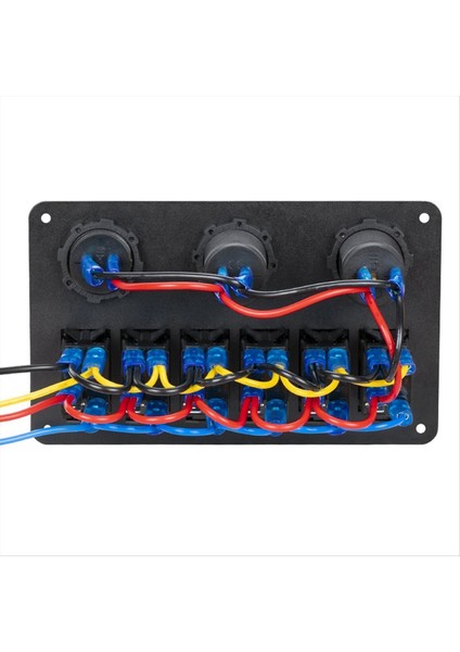 6 Çete Deniz Rocker Anahtarı Paneli Su Geçirmez 12 Volt Tekne Geçiş Anahtarı Paneli 12V Mavi LED Tekne Arabası Için Aydınlatılmış (Yurt Dışından) fiyatları