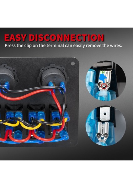 6 Çete Deniz Rocker Anahtarı Paneli Su Geçirmez 12 Volt Tekne Geçiş Anahtarı Paneli 12V Mavi LED Tekne Arabası Için Aydınlatılmış (Yurt Dışından) indirimleri