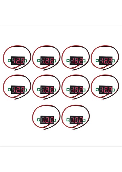 10PCS 2 Teller Mini Dijital Voltmetre Dc 2 5V-40V Dijital Voltaj Test Cihazı LED Ekran Paneli Voltmetre (Yurt Dışından)