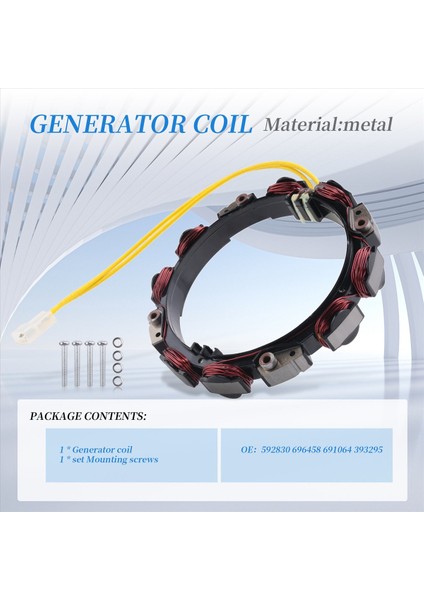 Alternatör Şarj Bobini Alternatör Briggs &amp Stratton Için Uygun 592830 696458 691064 393295 (Yurt Dışından) indirimleri