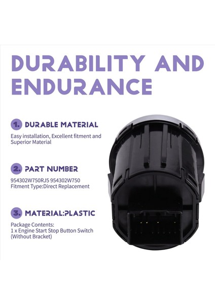 954302W750 Motor Başlat Durma Düğmesi Anahtarı Bir Tıklama Başlangıç Anahtarı Hyundai Santafe Grand Santafe IX45 Bracket&#39 Siz (Yurt Dışından) modelleri