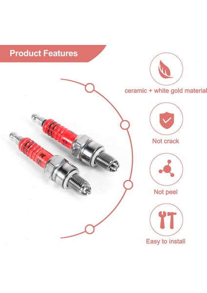 2 Yarış 3 Elektrot Buji Paket A7TC 50CC 110CC 125CC 150CC 150CC Atv Scooter Dirt Bike Go Kart (Yurt Dışından) indirimleri