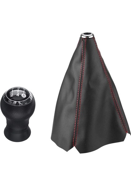 5 Hızlı Manuel Dişli Vites Knob Hentbol Evrensel Otomatik Manuel Dişli Vites Değiştirme Düğmesi Bot Tozu Dişli Gaiter Kapak (Yurt Dışından)