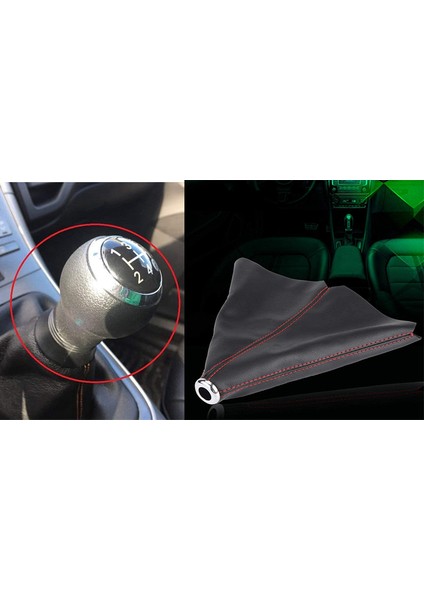 5 Hızlı Manuel Dişli Vites Knob Hentbol Evrensel Otomatik Manuel Dişli Vites Değiştirme Düğmesi Bot Tozu Dişli Gaiter Kapak (Yurt Dışından) fiyatları