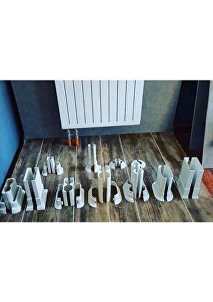 Ayarlı Tekli Beyaz Boru Petek Radyatör Gizleme Aparatı Kolay Montaj 1 Adet