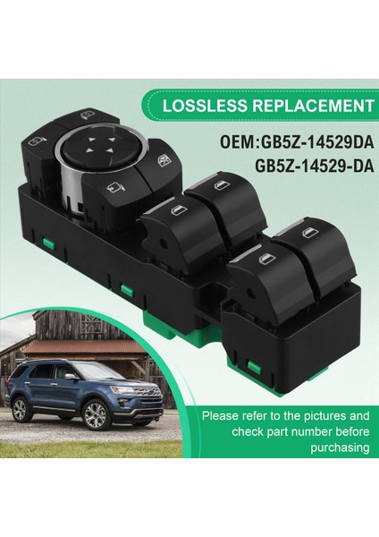 Ford Explorer 2016-2019 Aksesuarları Için Güç Penceresi Kontrol Anahtarı GB5Z-14529DA GB5Z-14529-DA (Yurt Dışından) modelleri