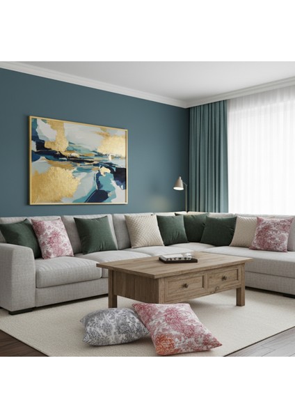 Yüksek Kaliteli Desenli Jakarlı Dokuma Kumaş 45 x 43 cm (İçi Dolu) Gri Ağırlıklı modelleri