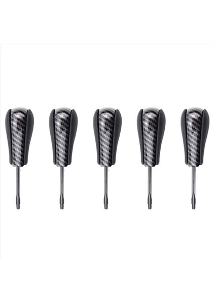 5x Karbon Fiber Araç Dişli Vardiyası Düğmesi Bmw E36 E38 E39 E46 Z4 Z3 E53 X5 X3 E60 E61 Uzun Kollu Değiştirici (Yurt Dışından)
