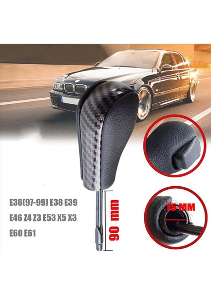 5x Karbon Fiber Araç Dişli Vardiyası Düğmesi Bmw E36 E38 E39 E46 Z4 Z3 E53 X5 X3 E60 E61 Uzun Kollu Değiştirici (Yurt Dışından) indirimleri