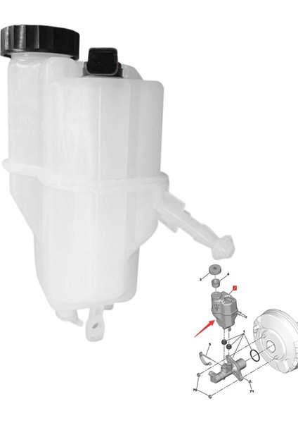 4635F1 4635A3 Peugeot 407 508 508SW Soğutucu Tank Fren Yağı Deposu Için Citroen C5 C6 Için Fren Sıvı Tankı (Yurt Dışından) modelleri